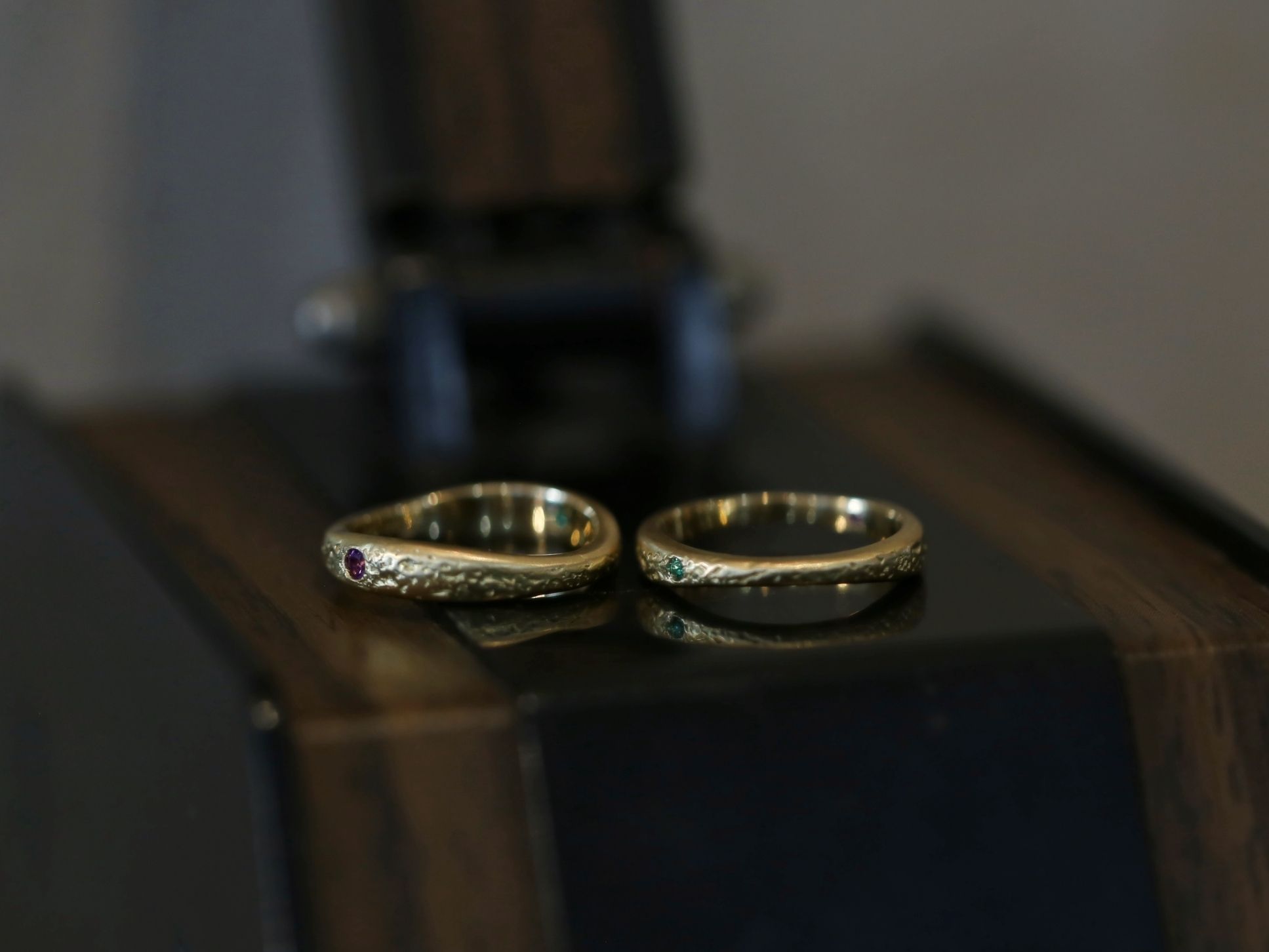 一つの指輪　2枚 フルオーダーメイド結婚指輪】二つで一つの形が完成する、唯一無