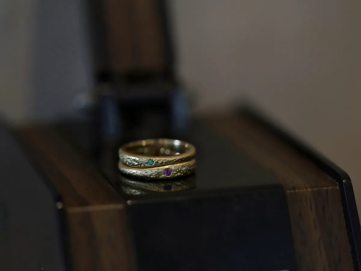 フルオーダーメイド結婚指輪】二つで一つの形が完成する、唯一無