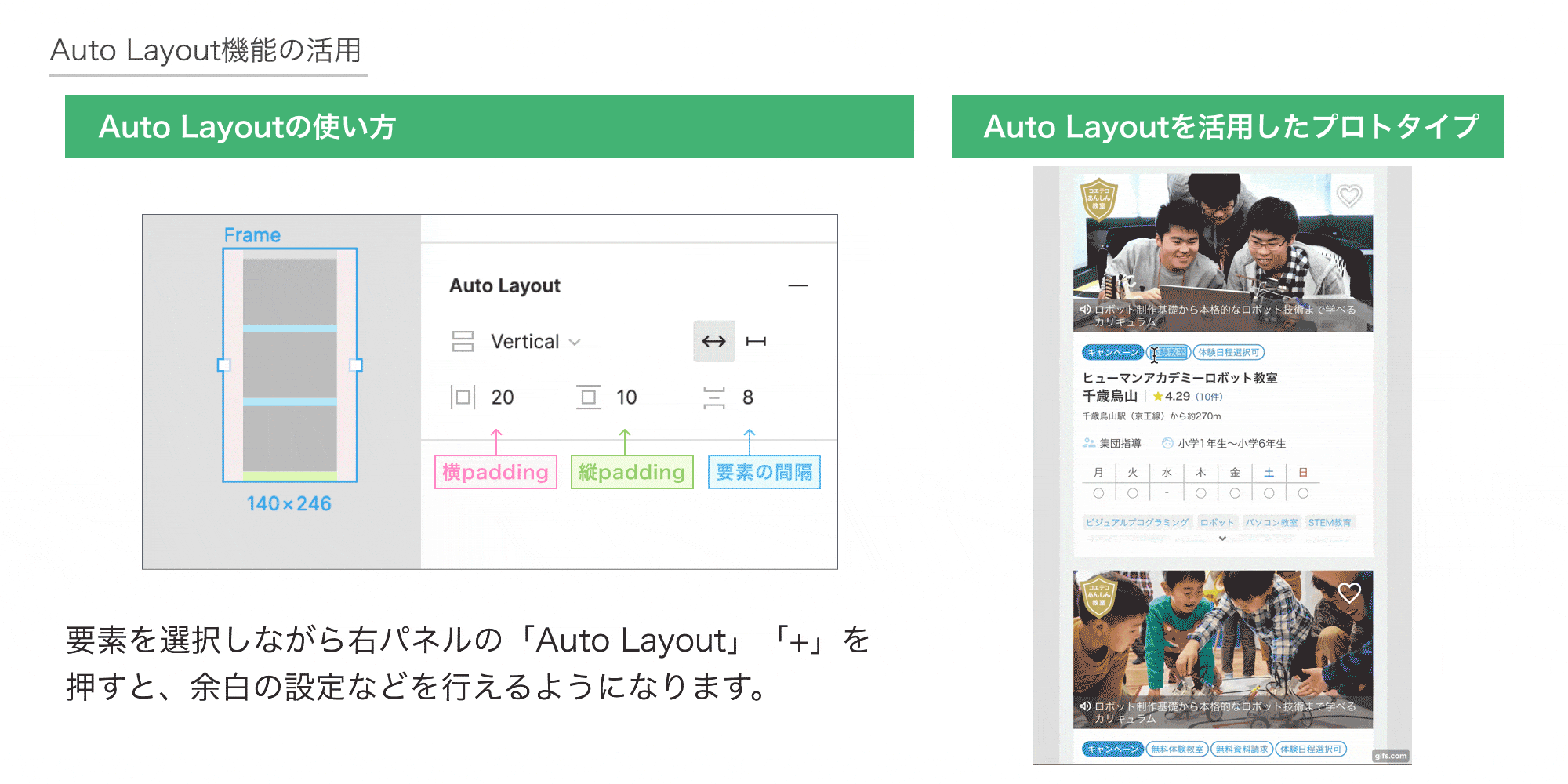 AutoLayout機能の使い方