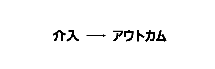 介入とアウトカムの因果関係