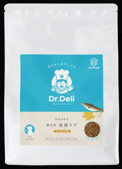 Dr.Deli 療法食 皮膚ケア(ポーク&オートミール)1キロ袋×3袋 Dr.Deli 療法食 皮膚ケア(ポーク&オートミール)1キロ袋×3袋
