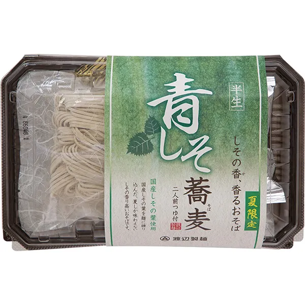 青しそ蕎麦FP2人前 ｜商品情報｜株式会社渡辺製麺