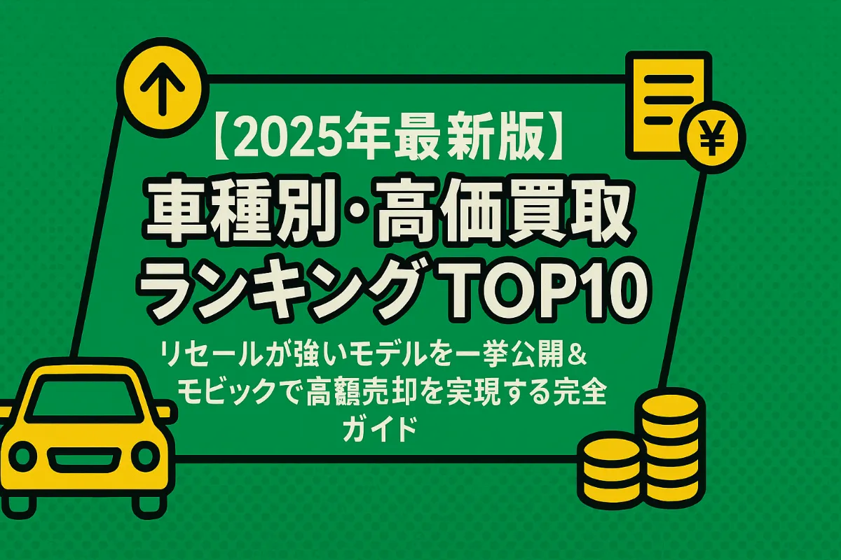 【2025年最新版】車種別・高価買取ランキングTOP10──リセールが強いモデルを一挙公開&モビックで高額売却を実現する完全ガイド