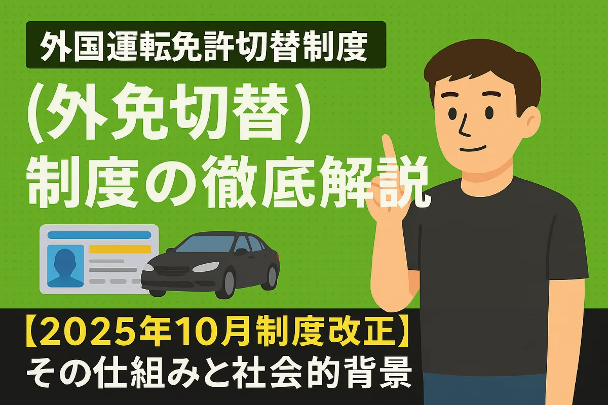 外国運転免許切替(外免切替)制度の徹底解説【2025年10月制度改正】その仕組みと社会的背景