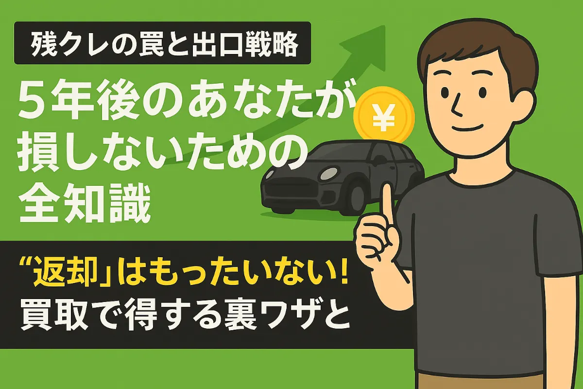 【残クレの罠と出口戦略】5年後のあなたが損しないための全知識|「返却」はもったいない!買取で得する裏ワザとは