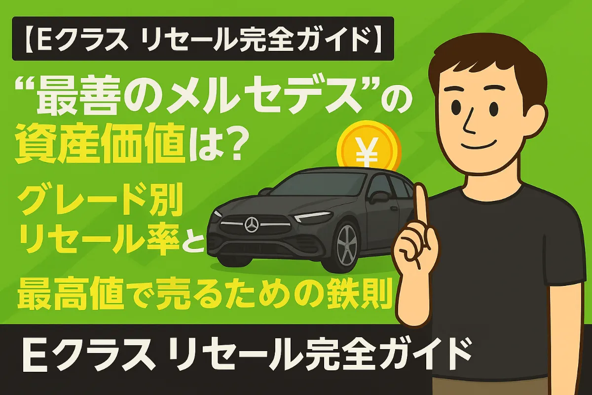 【Eクラス リセール完全ガイド】“最善のメルセデス”の資産価値は?グレード別リセール率と、最高値で売るための鉄則