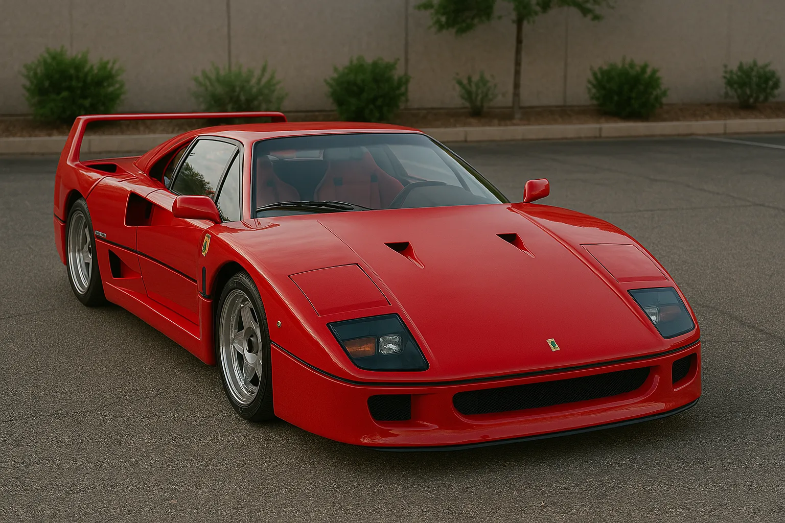 サーキットを走行するフェラーリF40