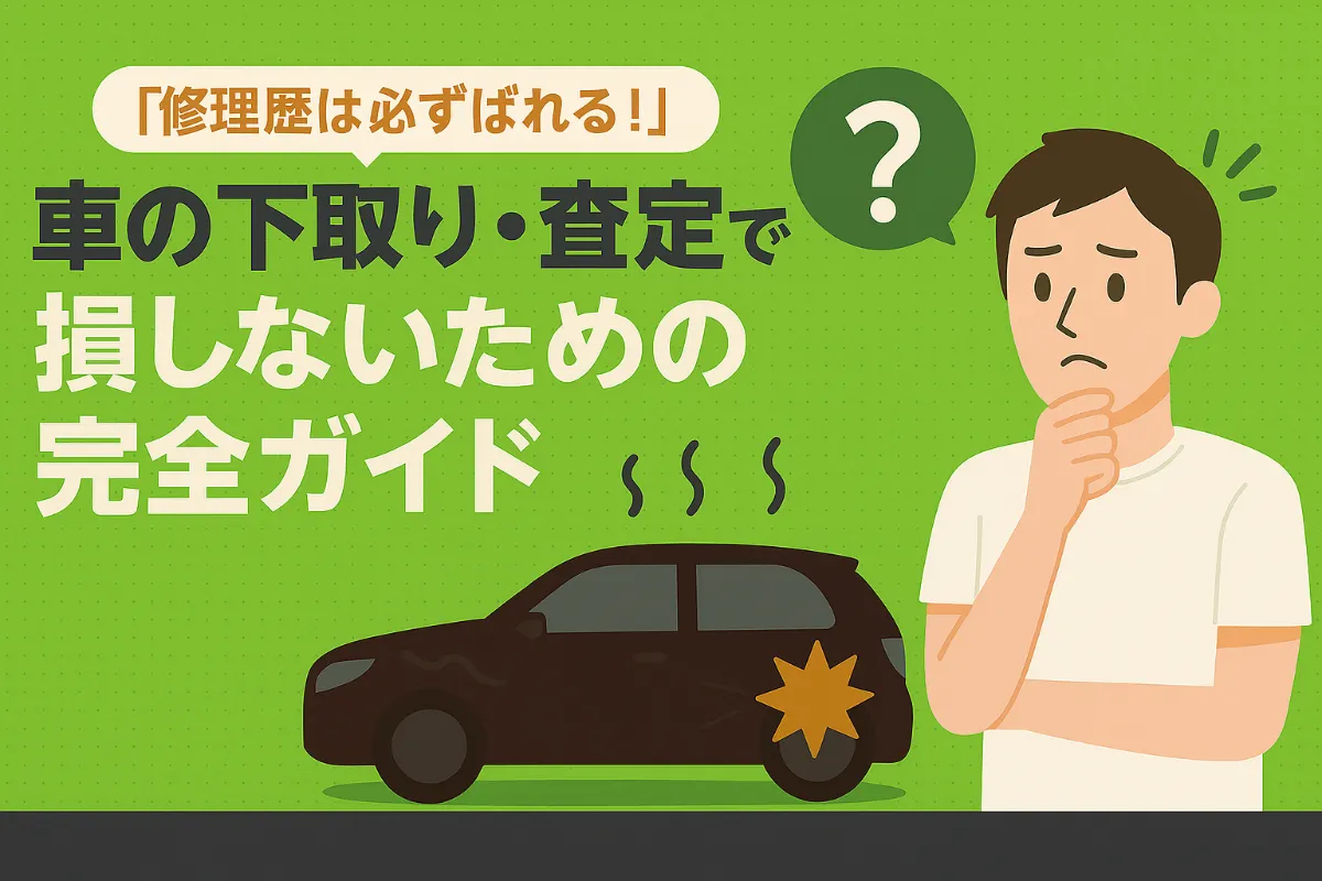 【“修理歴は必ずばれる!”】車の下取り・査定で損しないための完全ガイド