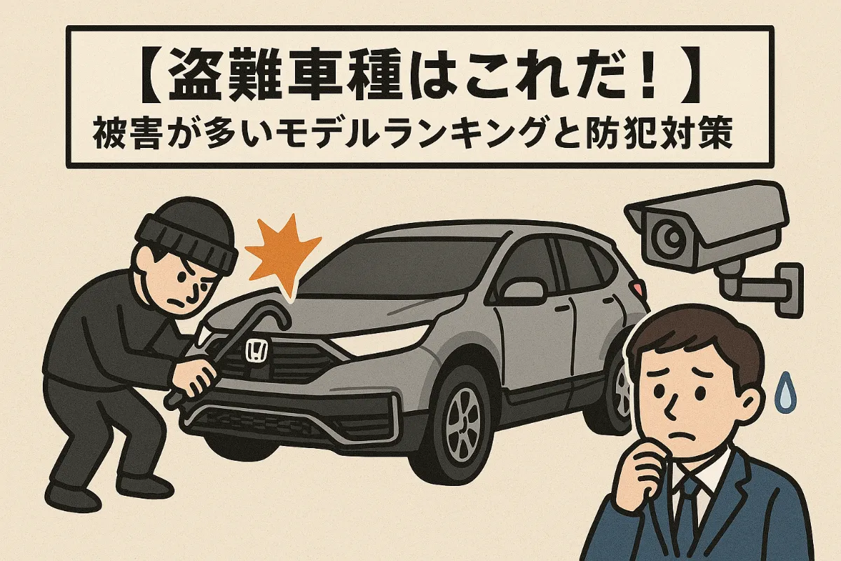【盗難車ランキング】被害が多い車種と今すぐできる効果的な防犯対策とは