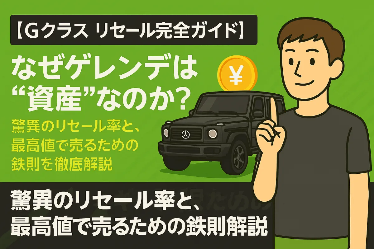 【Gクラス リセール完全ガイド】なぜゲレンデは“資産”なのか?驚異のリセール率と、最高値で売るための鉄則を徹底解説