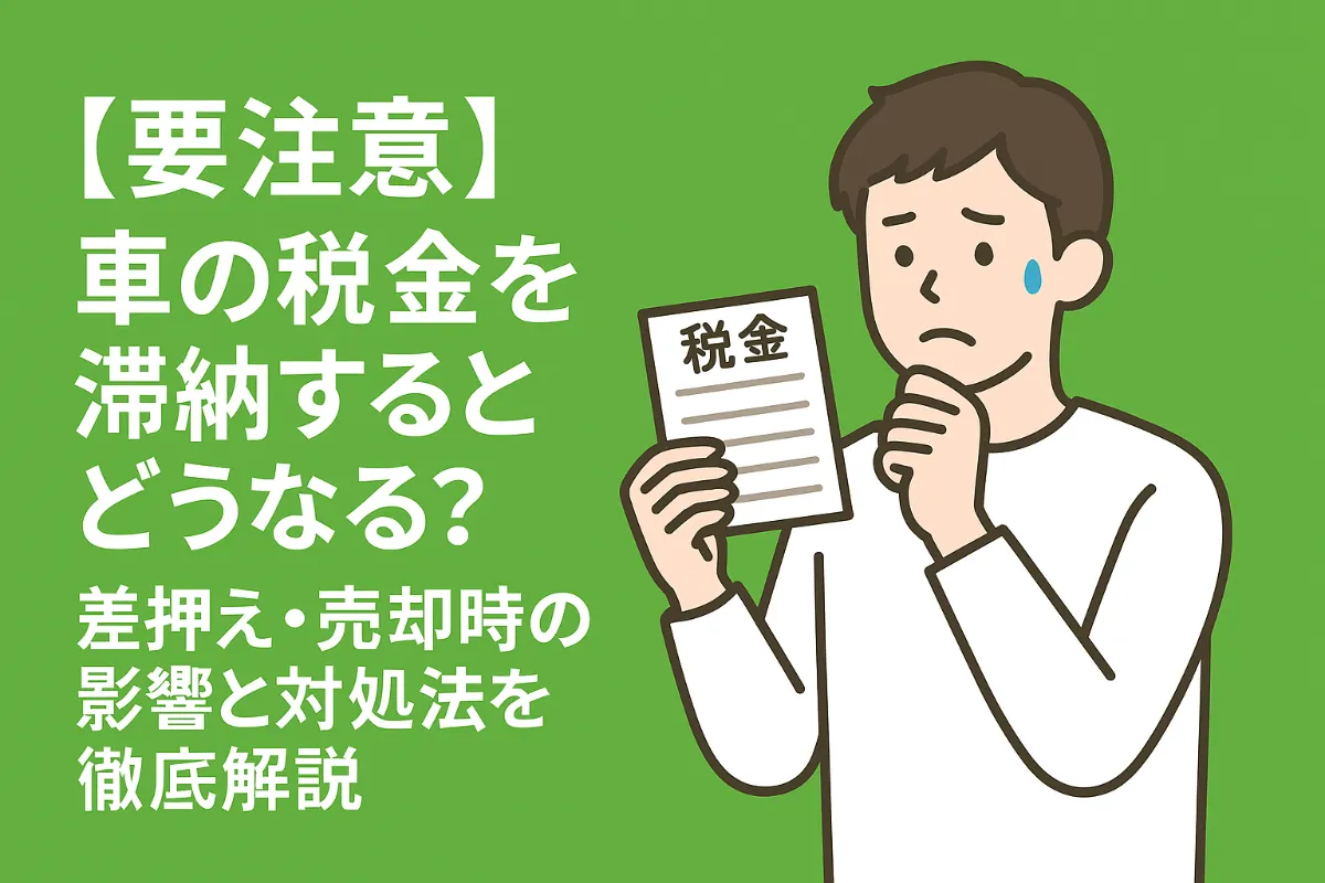 【要注意】車の税金を滞納するとどうなる?差押え・売却時の影響と対処法を徹底解説