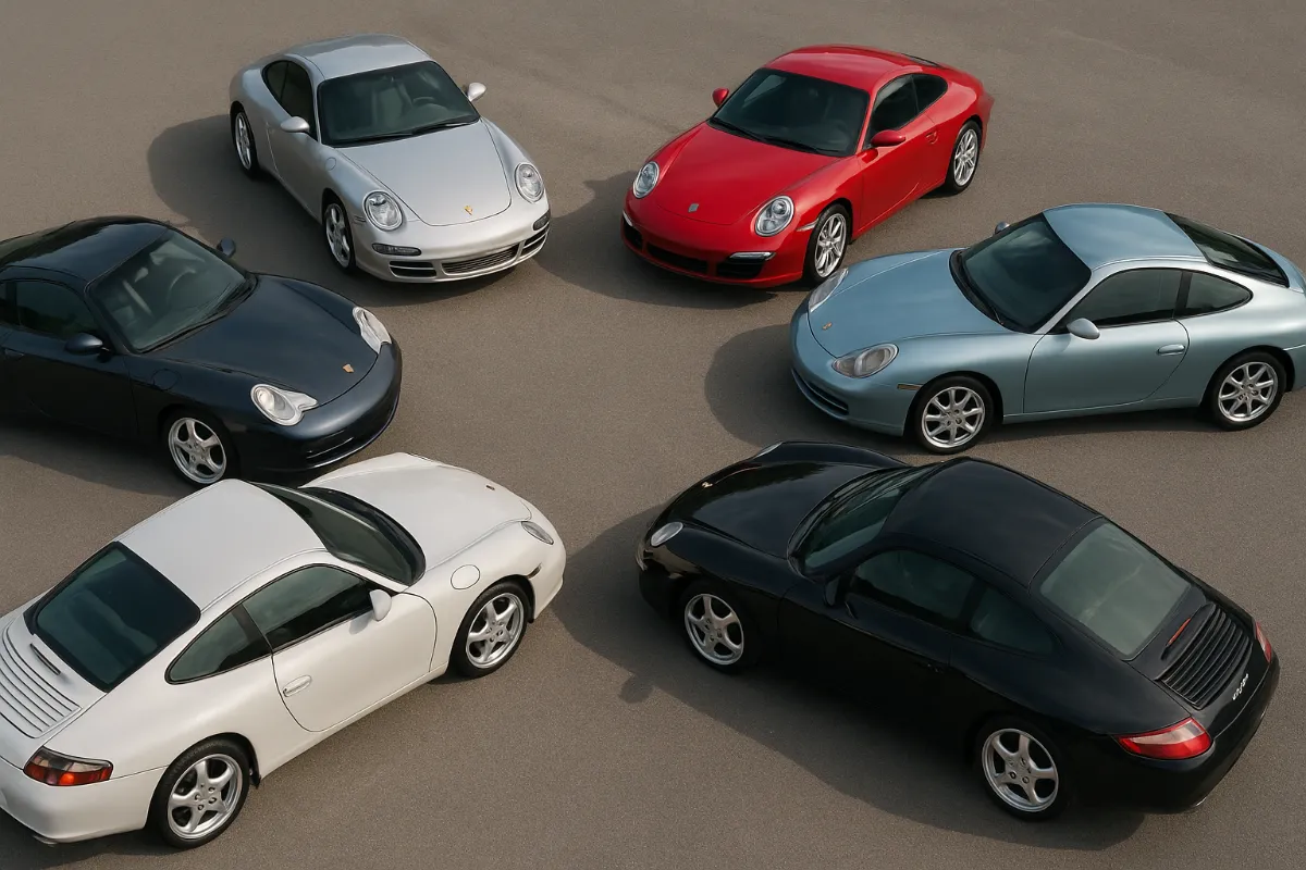 ポルシェ911(996型)と997型前期モデル