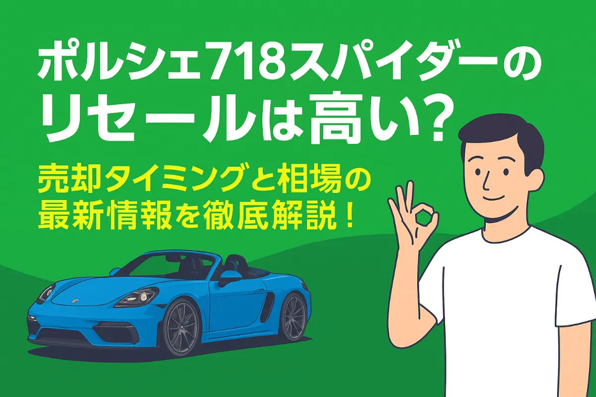 ポルシェ718スパイダーのリセールは高い?売却タイミングと相場の最新情報を徹底解説!