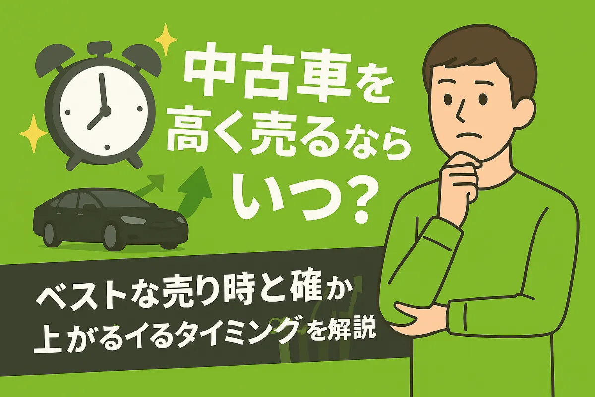 中古車を高く売るならいつ?ベストな売り時と価格が上がるタイミングを解説