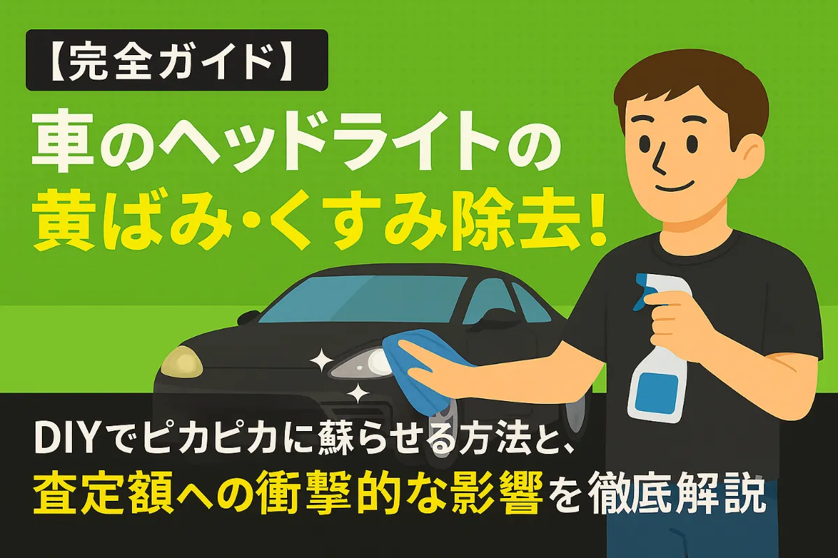 【完全ガイド】車のヘッドライトの黄ばみ・くすみ除去！DIYでピカピカに蘇らせる方法と、査定額への衝撃的な影響を徹底解説