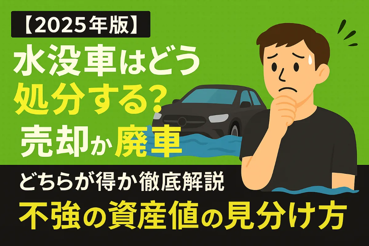 水没車はどう処分する?売却と廃車、どちらが得か徹底解説【2025年版】
