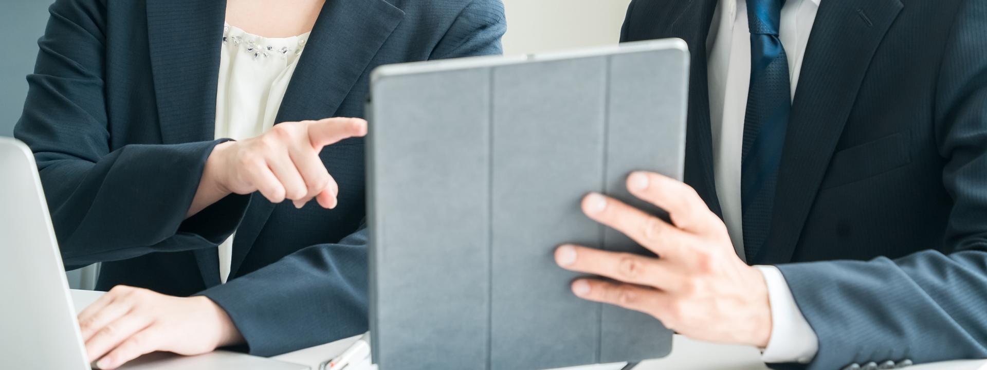 タブレットを見ながらの相談