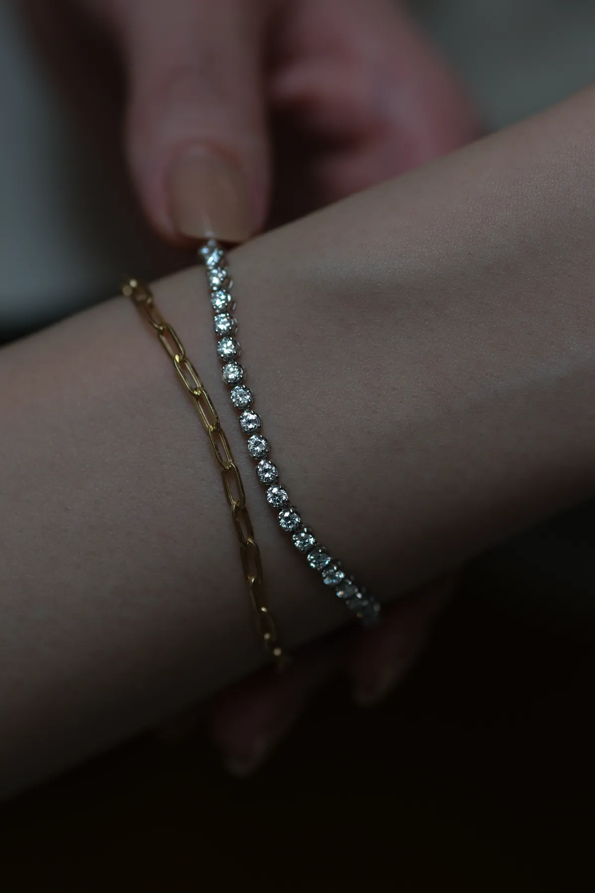 モアサナイト ブレスレット テニスブレスレット .925Silver