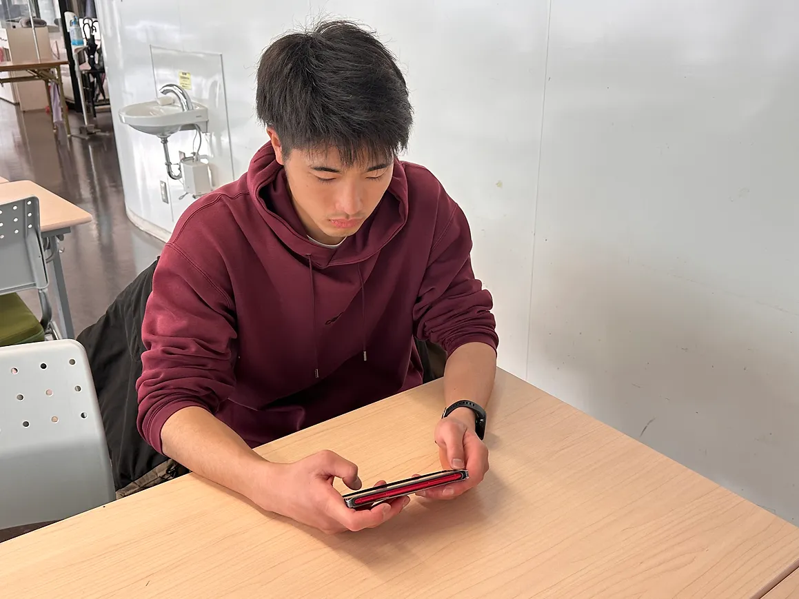 実証実験で選手にご利用いただいている様子