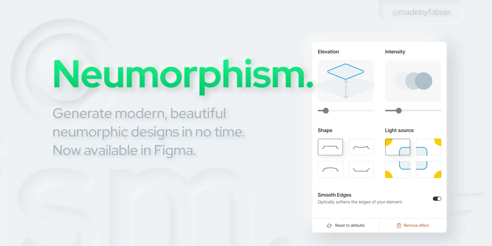 Figmaプラグイン「Neumorphism」のサムネイル