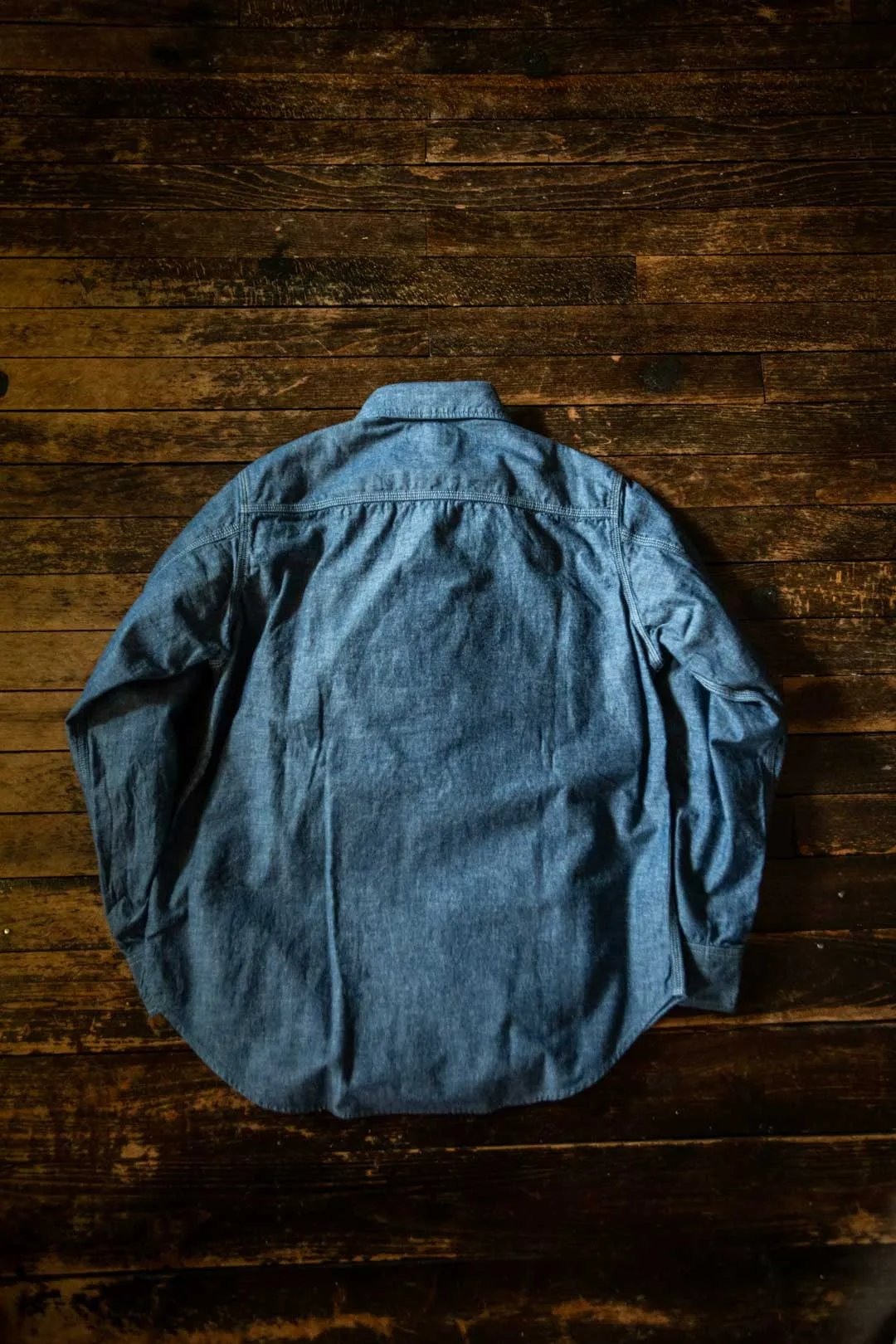 ■BLUE BLUE/ブルーブルー・シャンブレーリネンワークシャツ2(M)新品■ □BLUE BLUE/ブルーブルー・シャンブレーリネンワークシャツ2(M