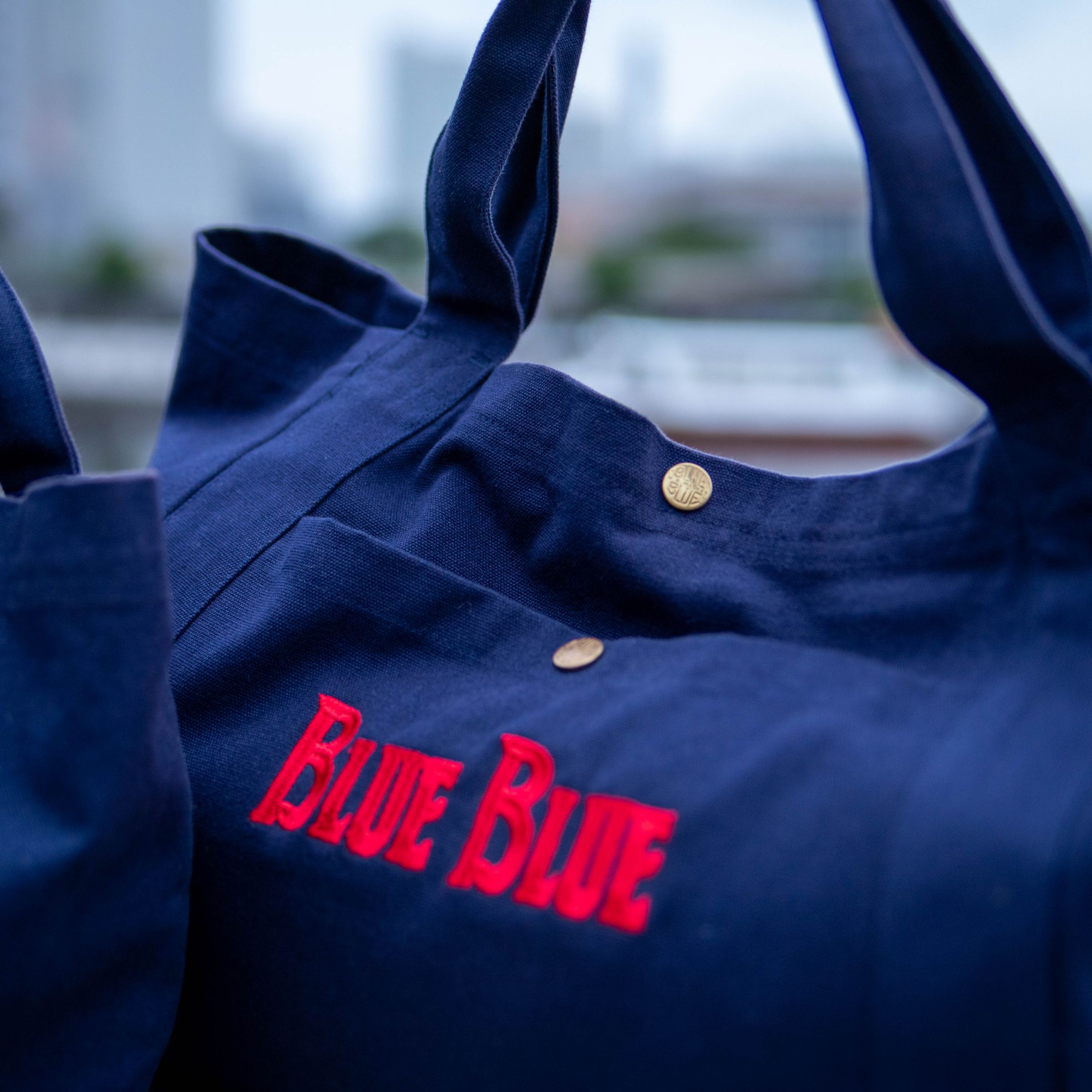 Blue Blue★ BBアンカーキャンバスバッグ L美品　デニム生地男女兼用 BBアンカーキャンバスバッグ L - BLUE BLUE | ブルーブルー