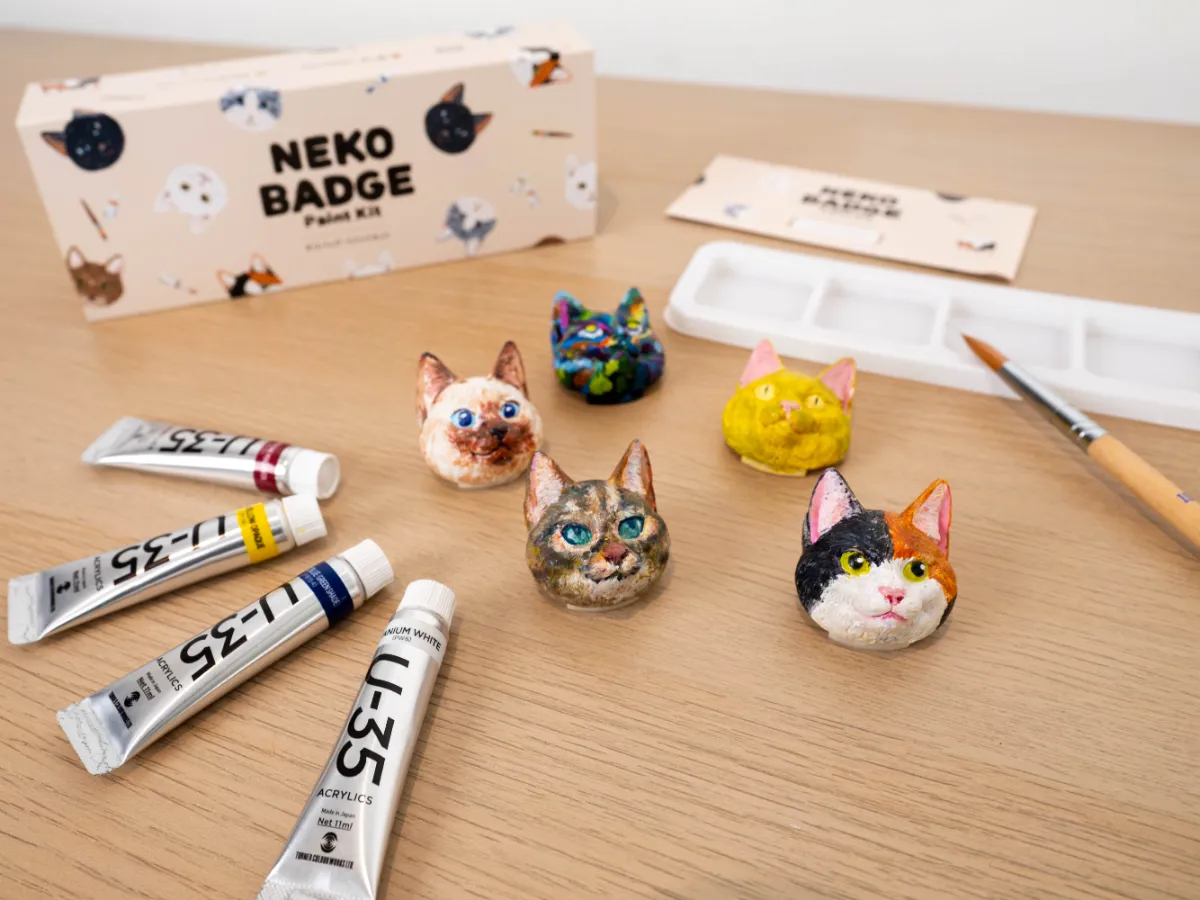 ネコバッジペイントキット ｜美術出版エデュケーショナル