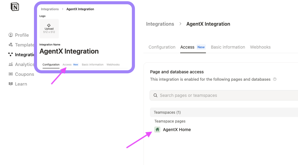 image 5 - Notion Integration Access