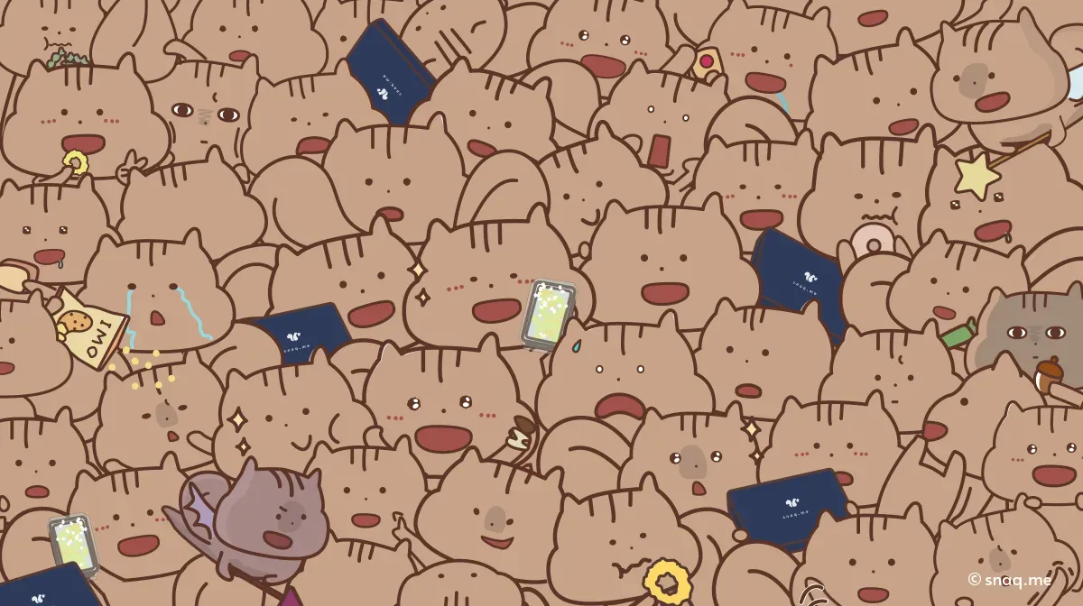 スナックミーのマスコットキャラクター「りっす」のイラスト