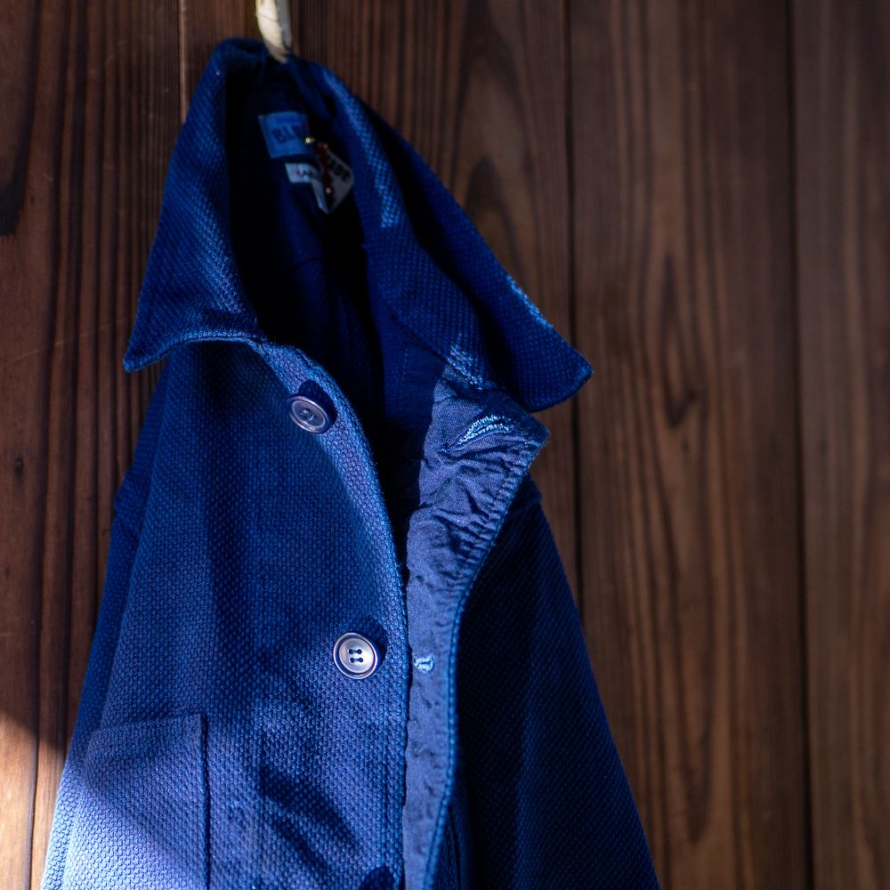 Hon-ai Sashiko” Chore Coat - BLUE BLUE JAPAN