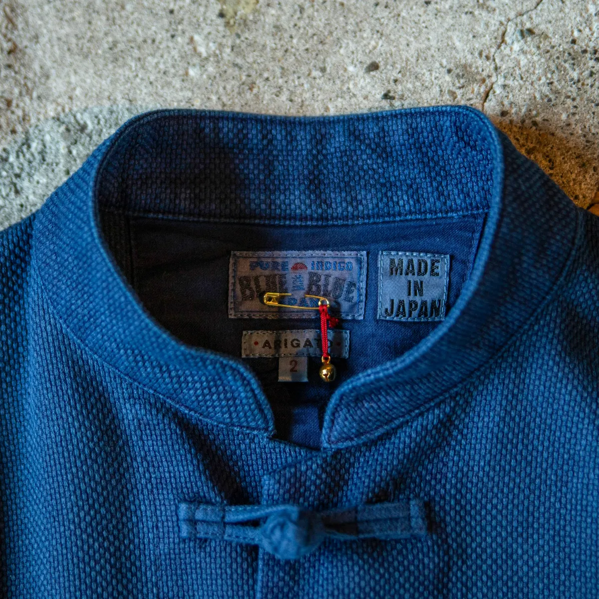 【日本製・洗える】SASHIKO CHECK シャツ Work Shirt - Asagi Sashiko - White | Naked & Famous Denim