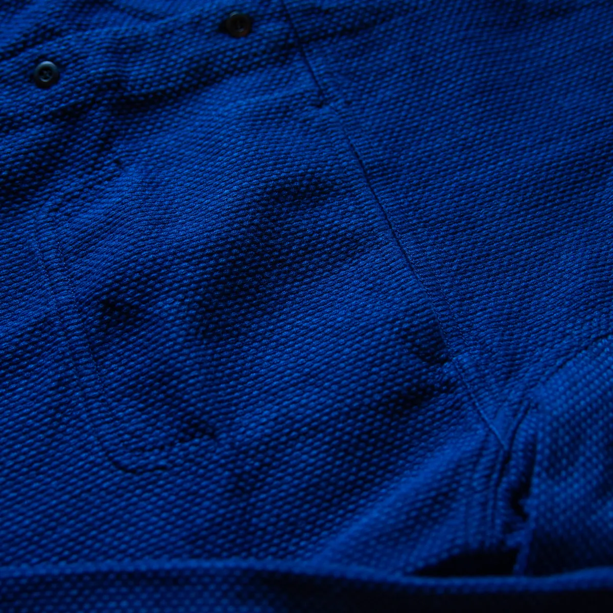 カセゾメサシコ バンドカラー ロングスリーブシャツ - BLUE BLUE JAPAN