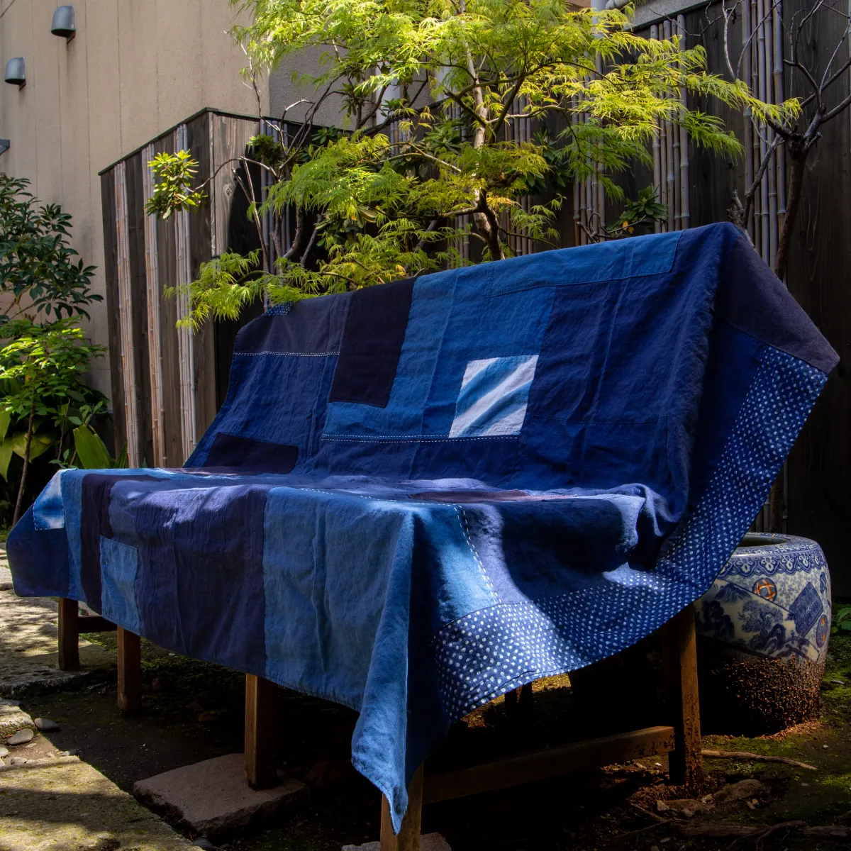 Indigo dyed blanket hotsell