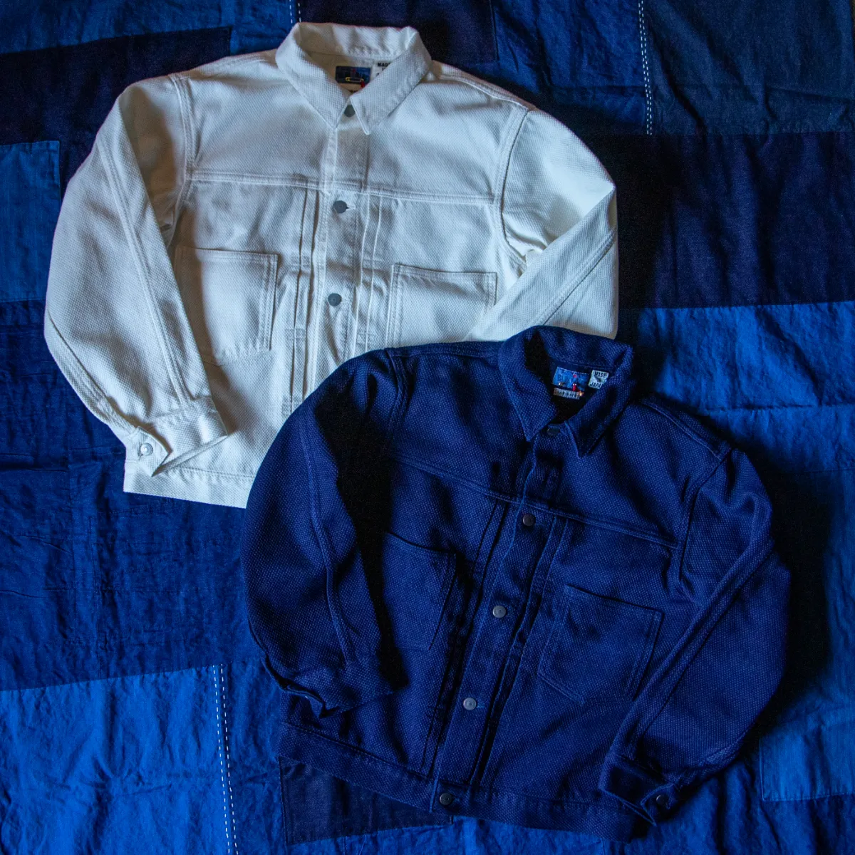 Honnai Light Sashiko” Trucker Jacket, ”Kotsubu Sashiko