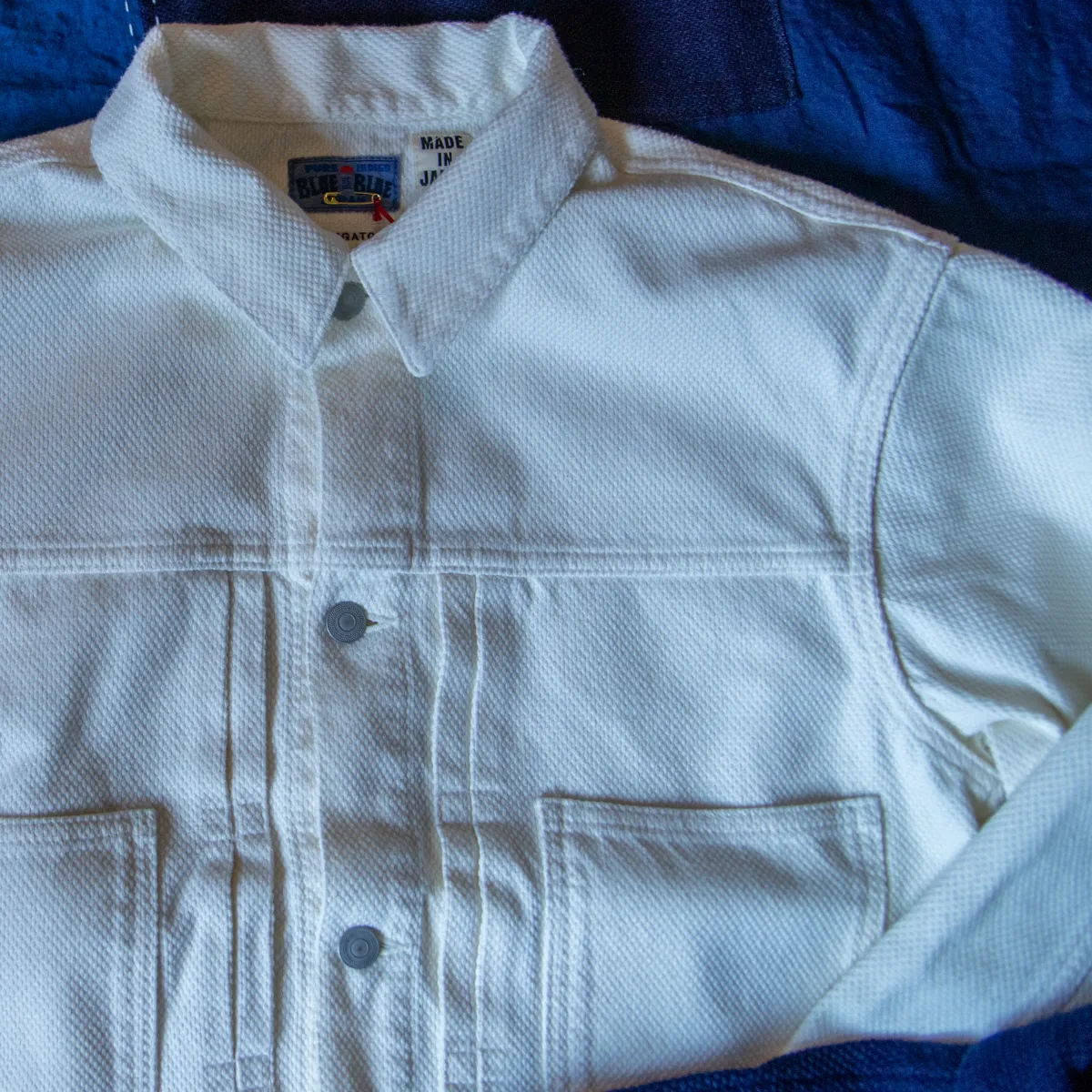 Honnai Light Sashiko” Trucker Jacket, ”Kotsubu Sashiko
