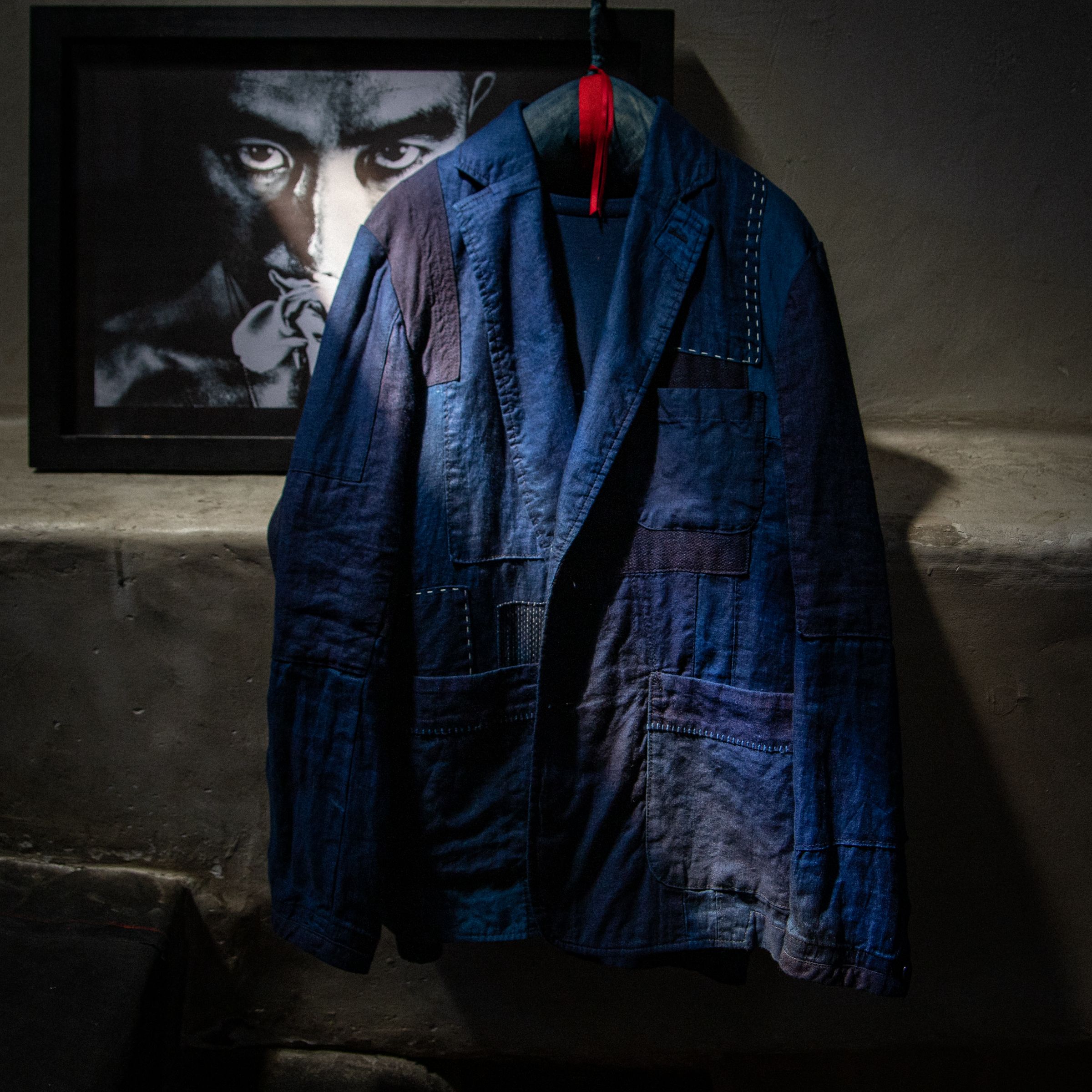 ブルーブルージャパン　BLUE BLUE JAPAN ジャケットインディゴブルー Indigo Linen Patchwork Jacket - BLUE BLUE JAPAN