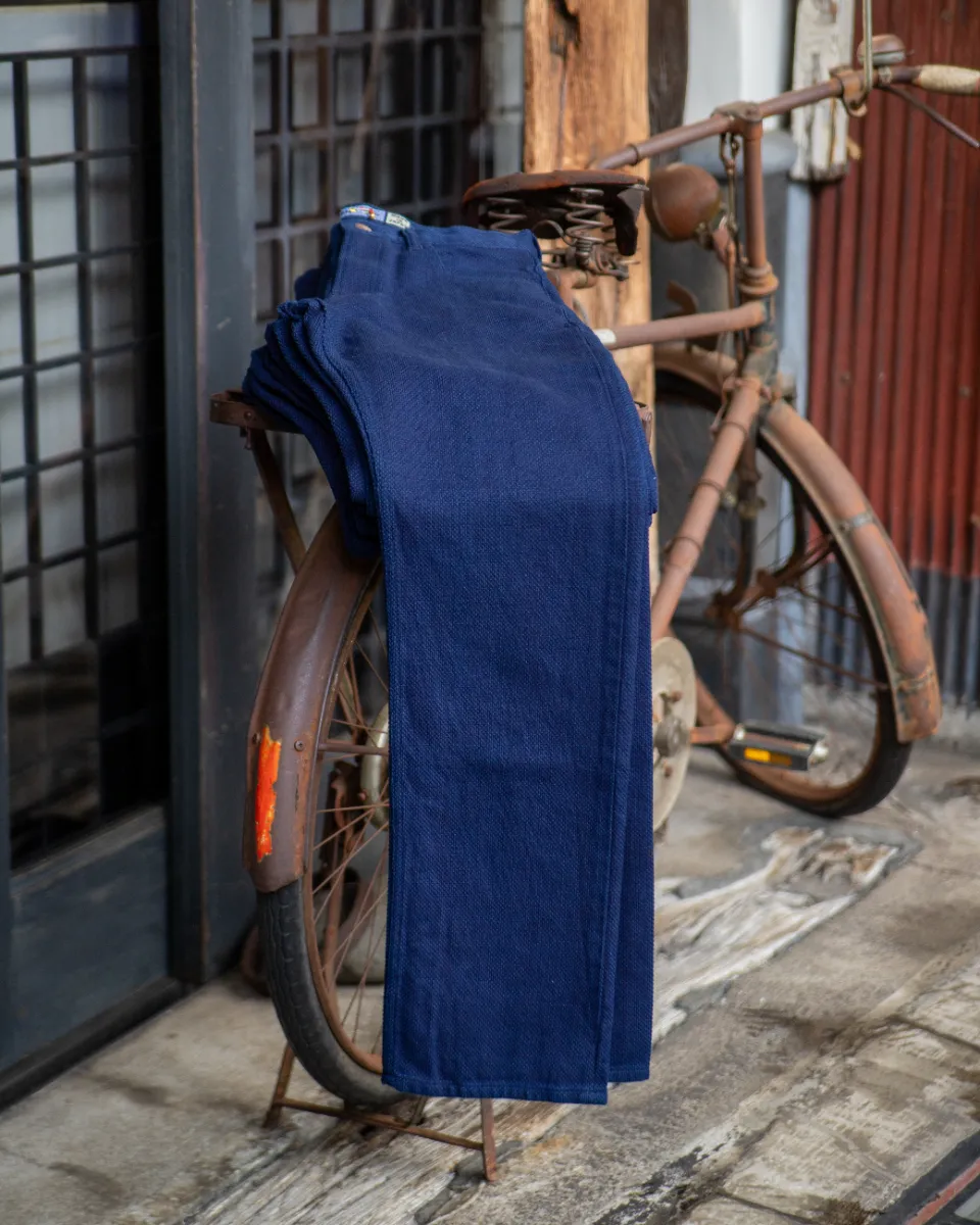 Natural Indigo Double Weave Sashiko Jeans - BLUE BLUE JAPAN