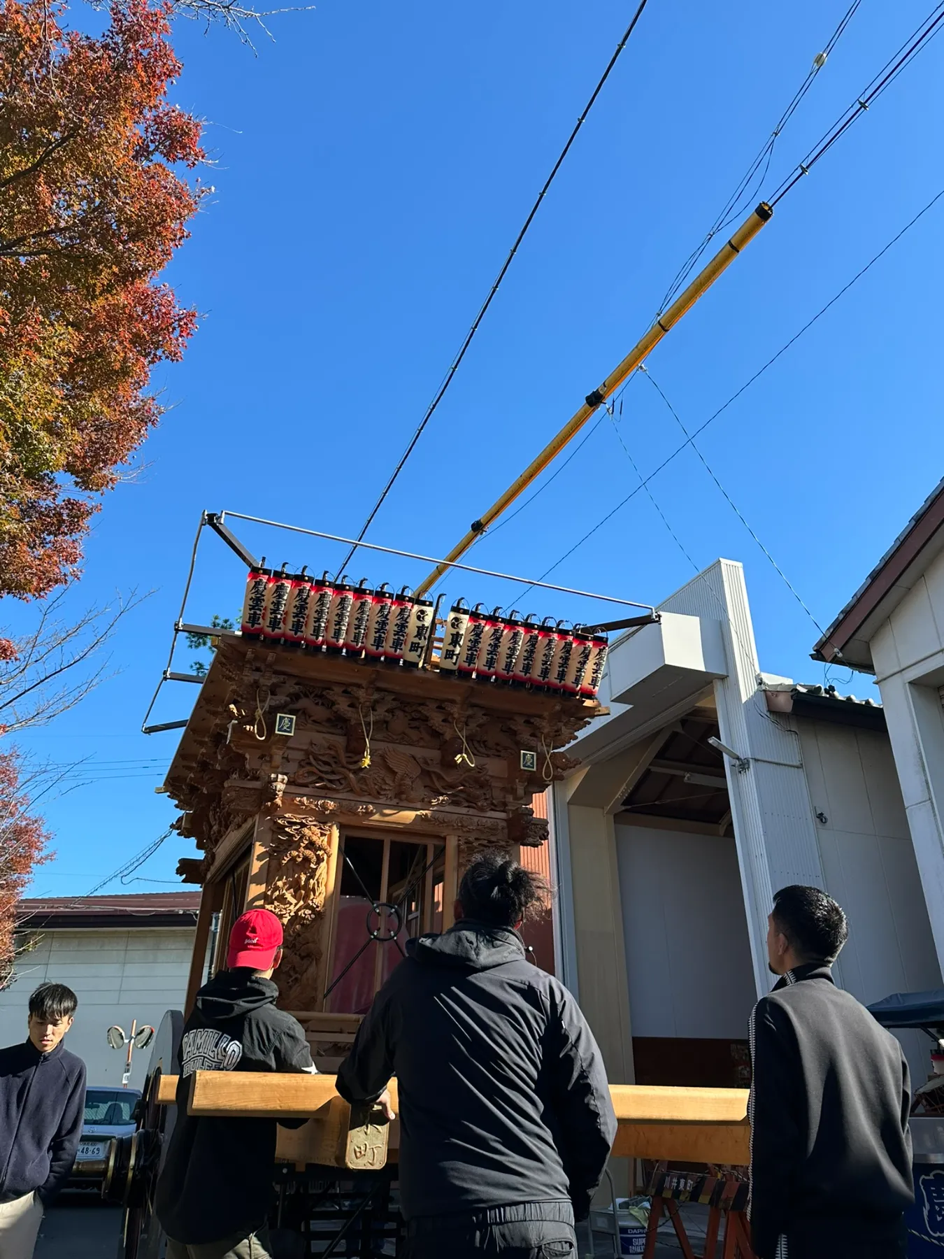高欄式二輪屋台 「雨用シート新調」