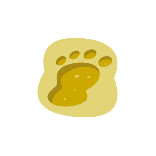 ビッグフットの足跡のイラスト