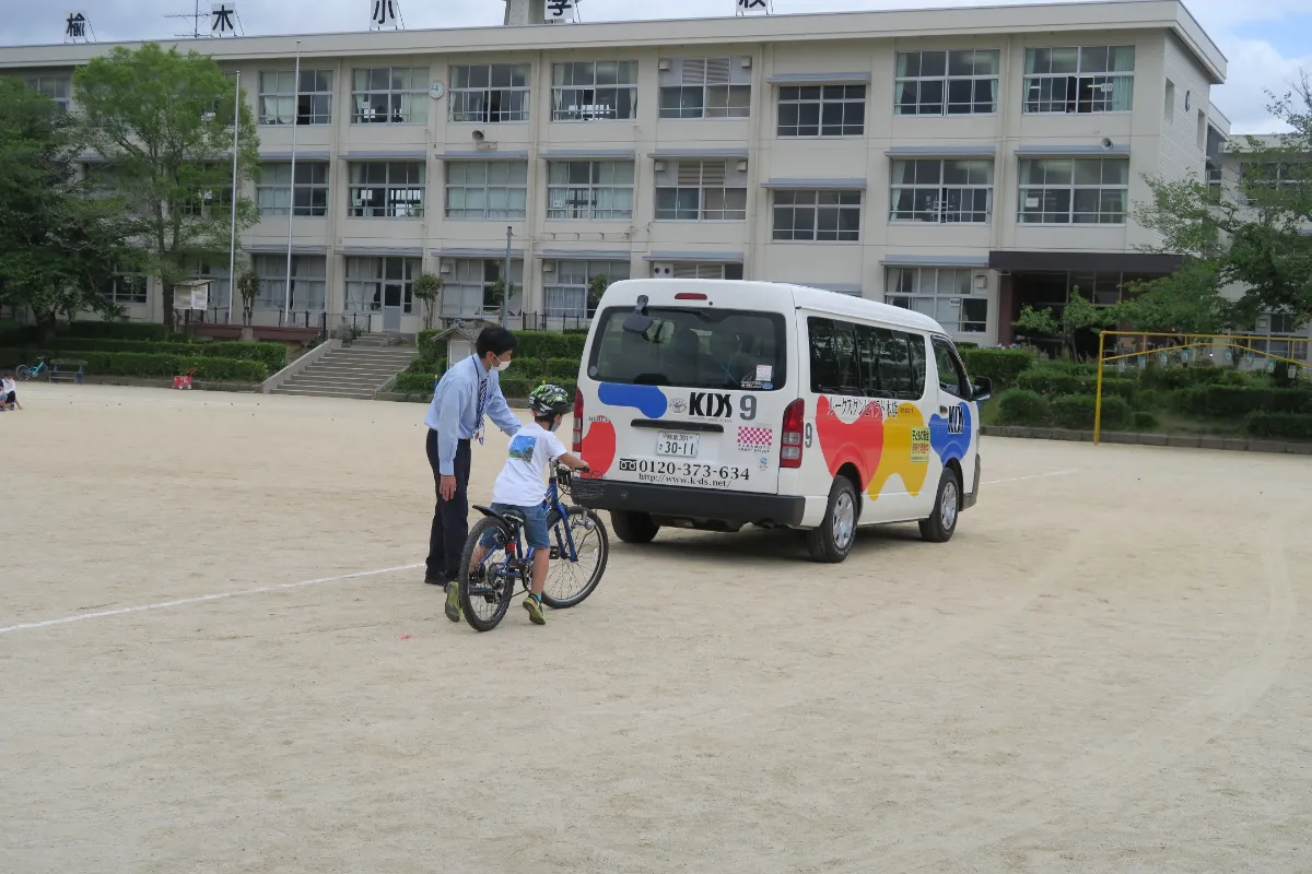 こまもと小学校 自転車 講習
