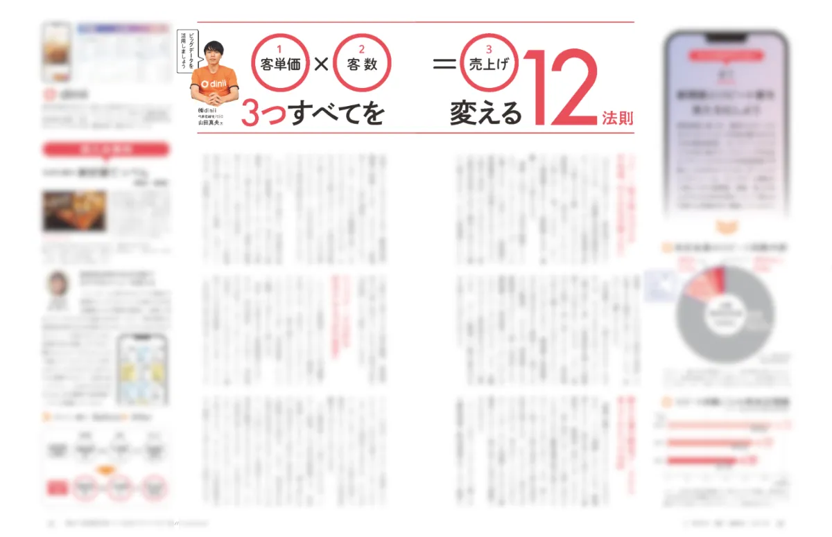 月刊食堂 連載開始】飲食店の「客単価×客数=売上」３つすべてを