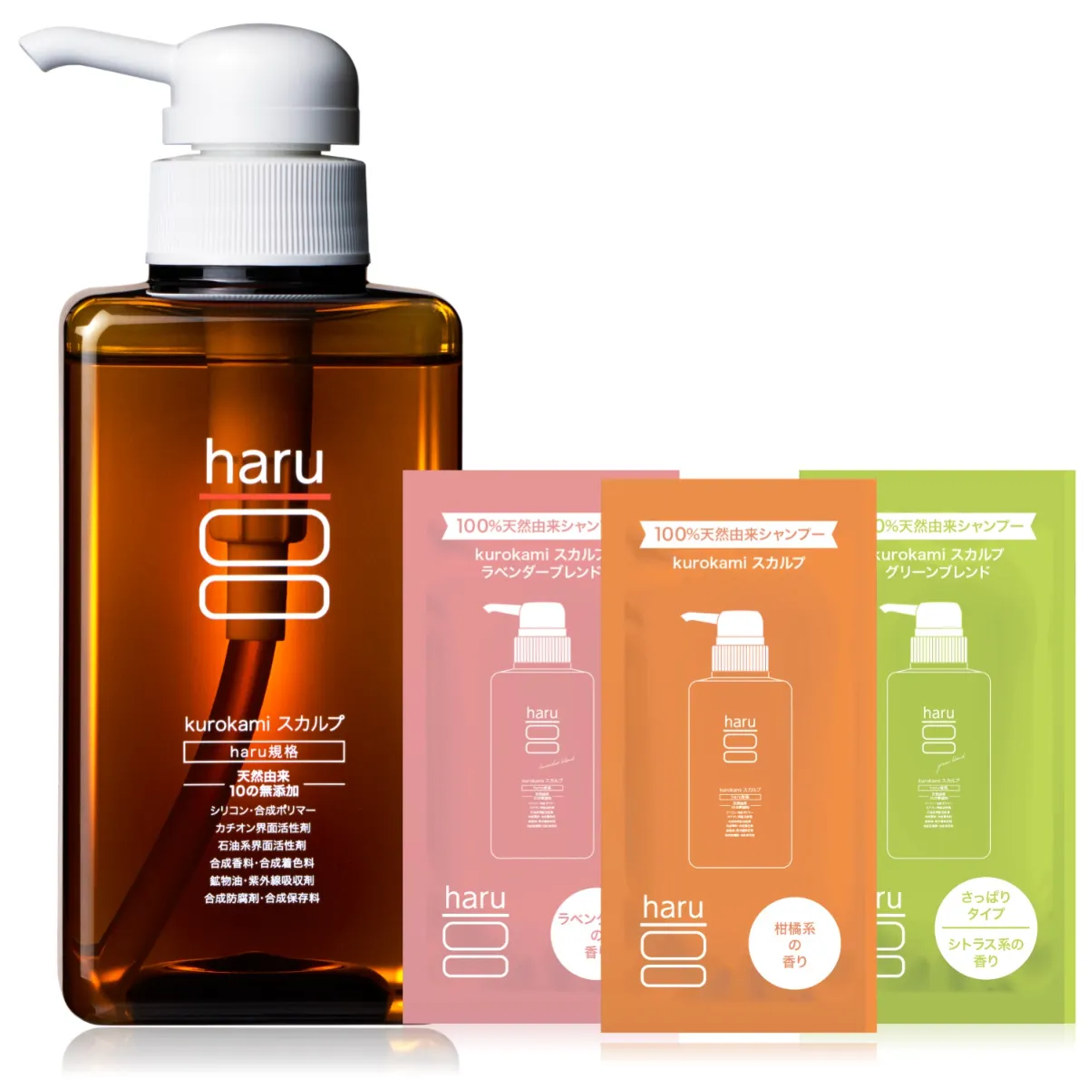 【最終値下げ】haruハル　黒髪スカルプシャンプー6本セット　ラベンダー 株式会社 nijito｜『kurokamiスカルプ（haruシャンプー）』がAmazon