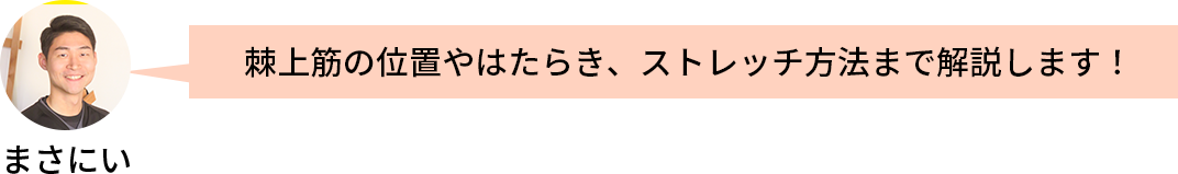 棘上筋の位置やはたらき、ストレッチ方法まで解説します！