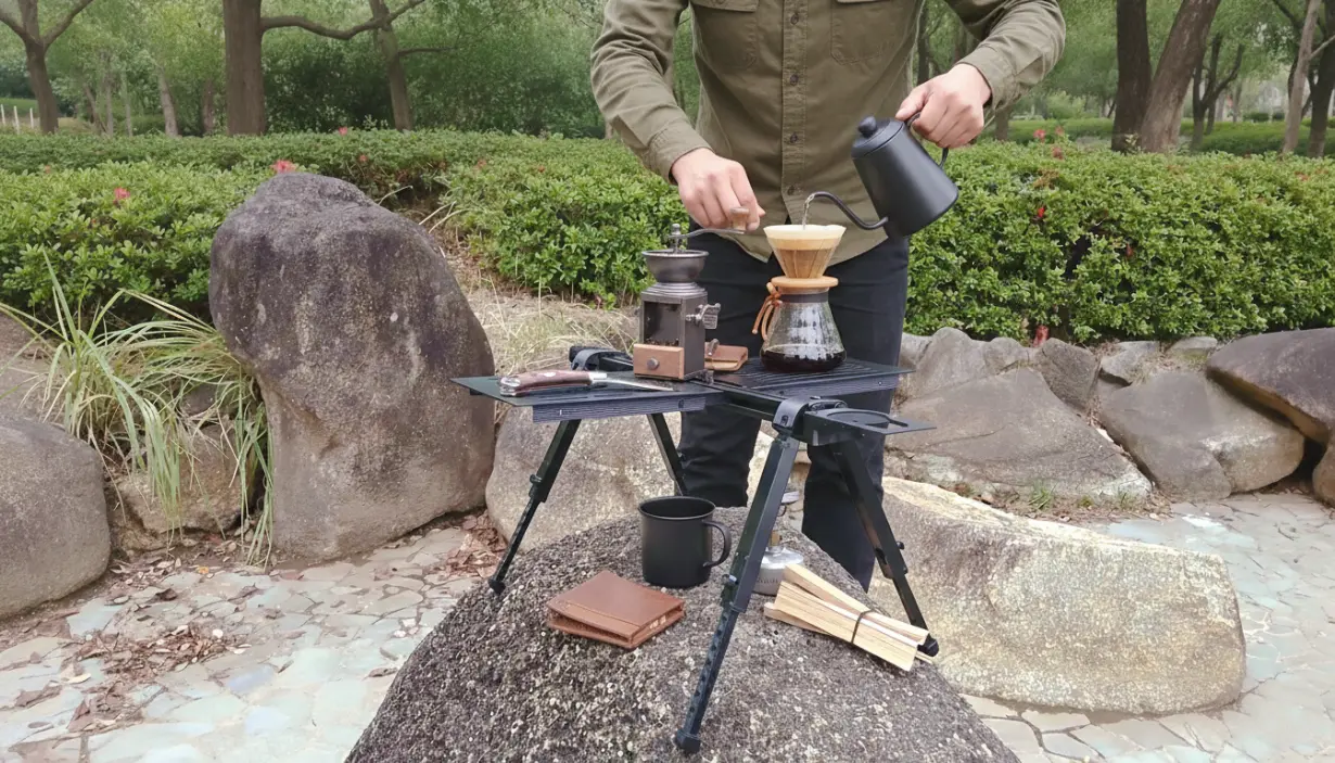 犬みたいな折り畳み式テーブル！その名も「機銃犬」 ｜MakuakeMagazine