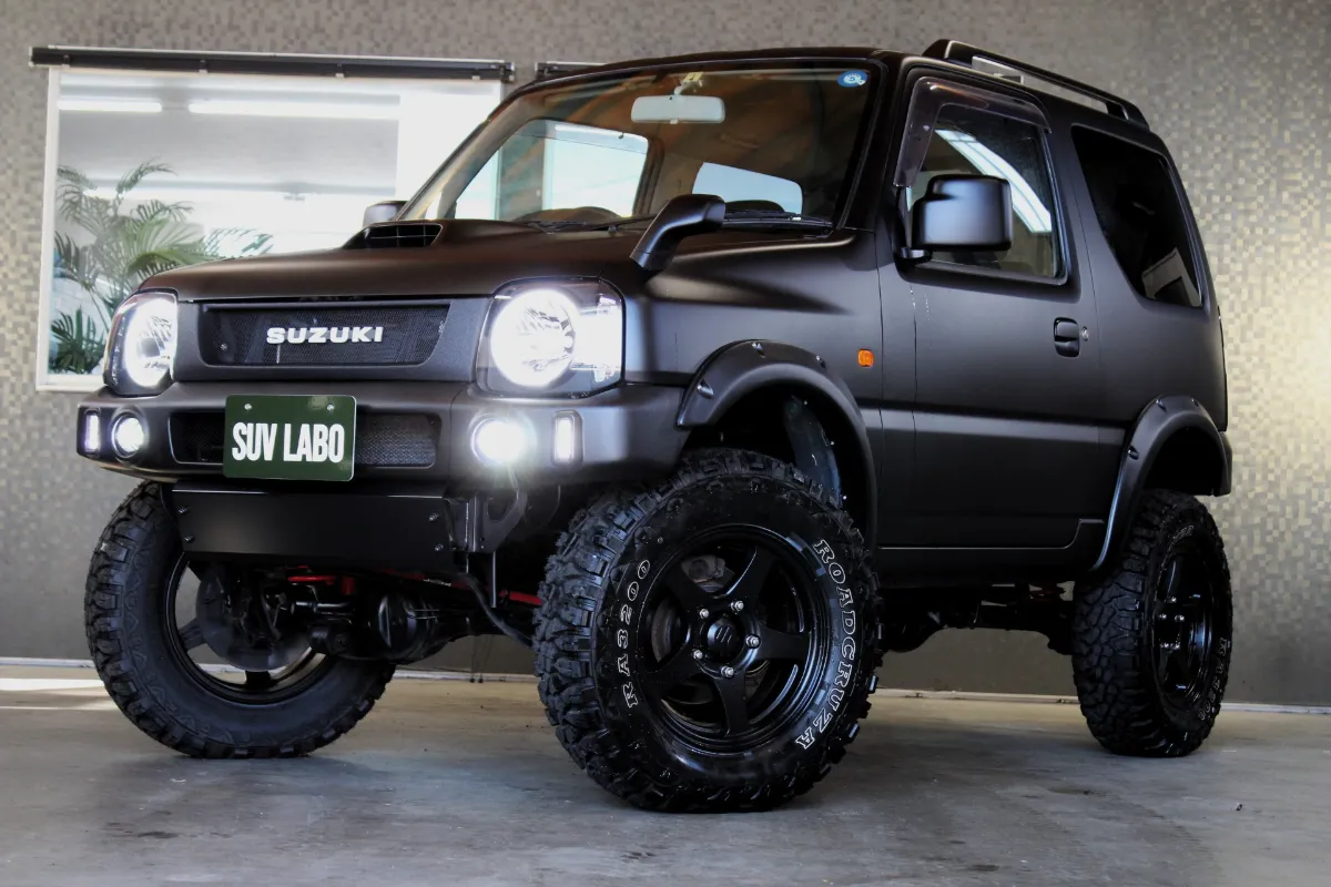 スズキ ジムニー ターボJB23W カスタム 車検付き マット塗装 早い者勝ち 札幌でカスタムSUVを頼むならSUV LABO！