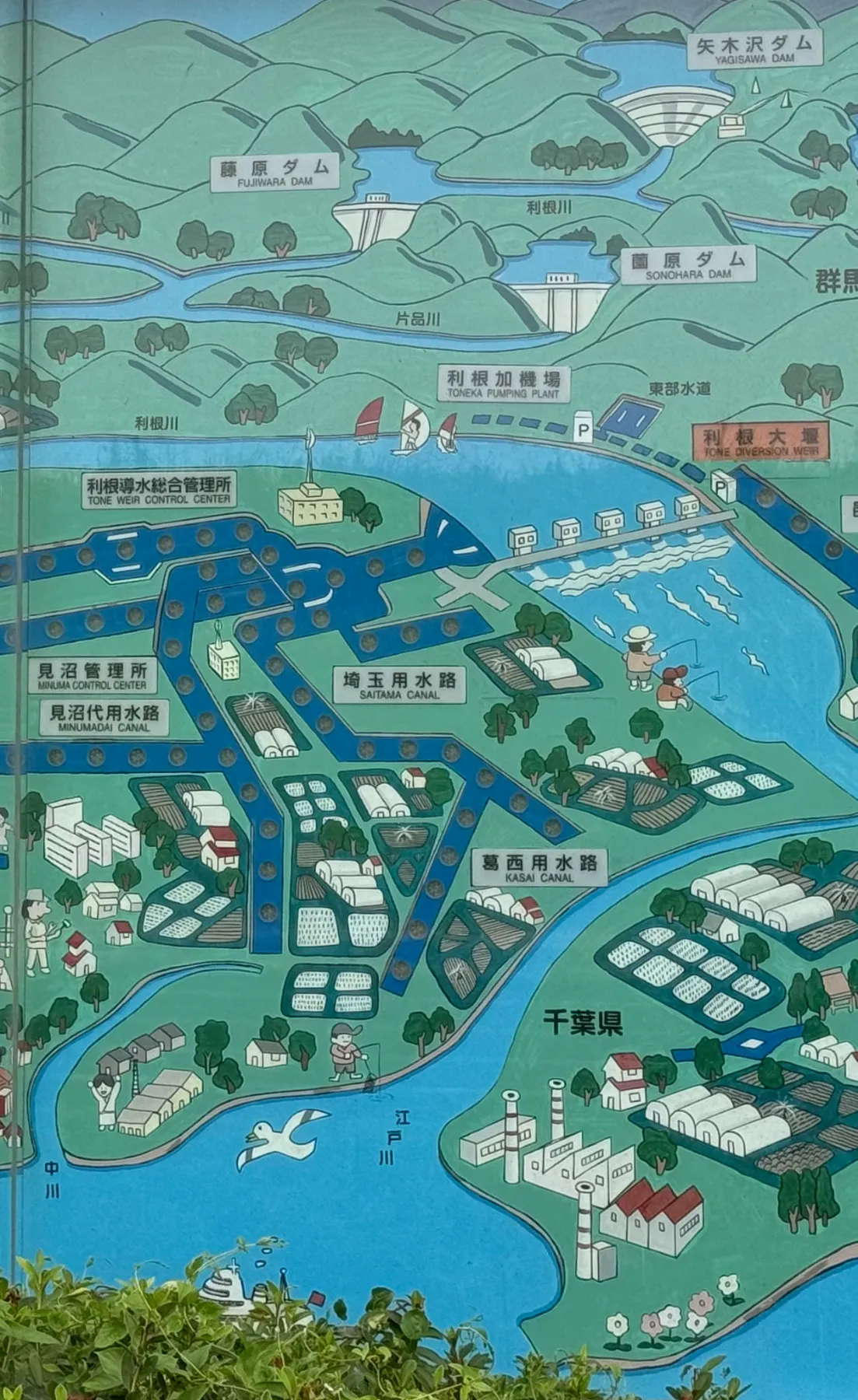 見沼代用水と利根大堰 ｜いやしろ 大宮氷川参道カフェ