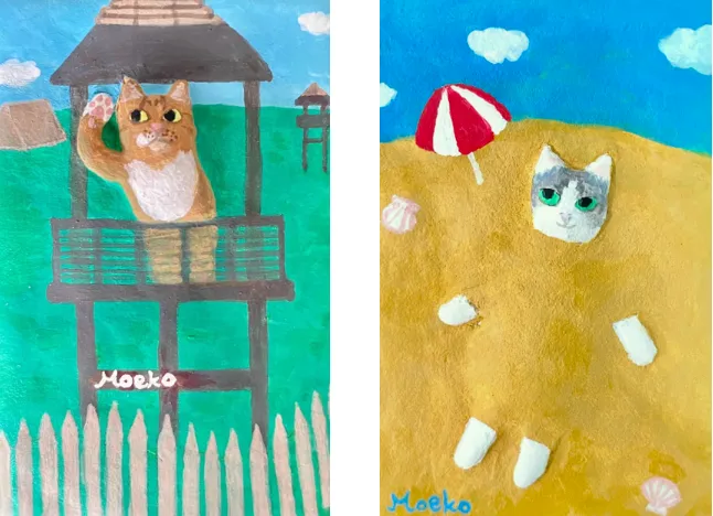 東京都｜櫻庭 百絵子「旅するネコ Traveling Cat」 ｜ANA ART