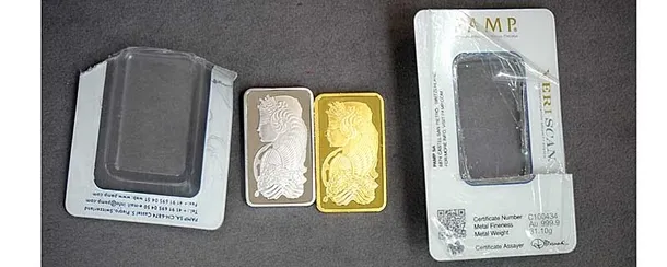 偽物情報] PAMP 1OZ インゴット（プラチナ&金2枚） | 株式会社