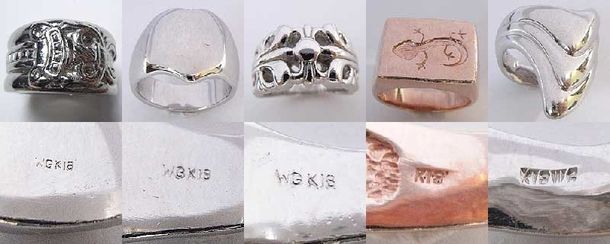 偽物情報] K18(WG)刻印入りリング5点 | 株式会社ネットジャパン