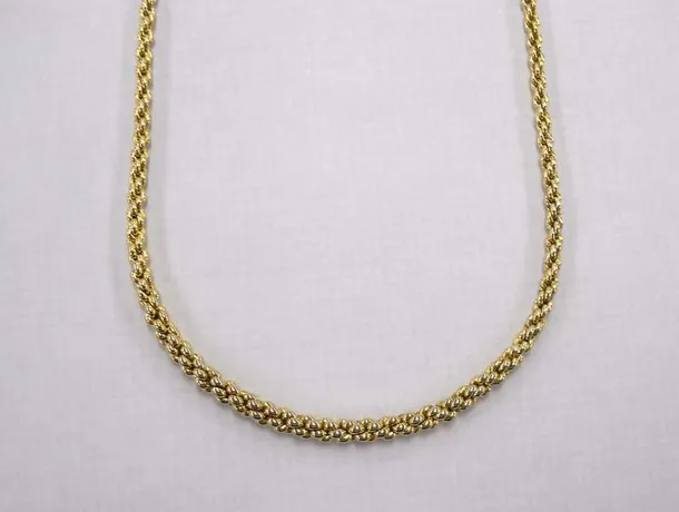 偽物情報] K18刻印入り編みグラデーションネックレス | 株式会社ネット